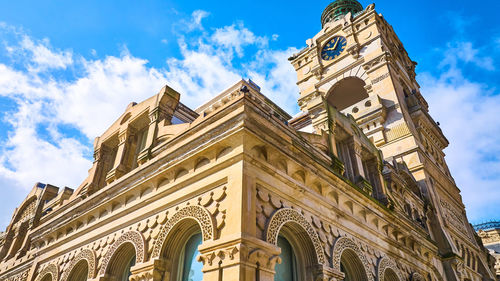 Low angle view of historic building against sky