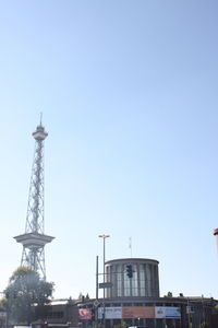 Low angle view of built structure against clear sky