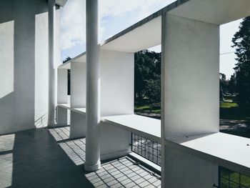 Sunlight falling on wall of building