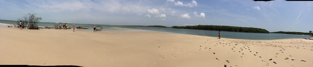 Panoramic view of beach against sky