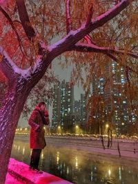Woman standing in park