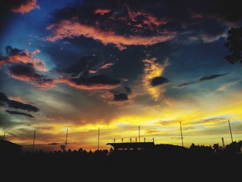 Scenic view of dramatic sky during sunset