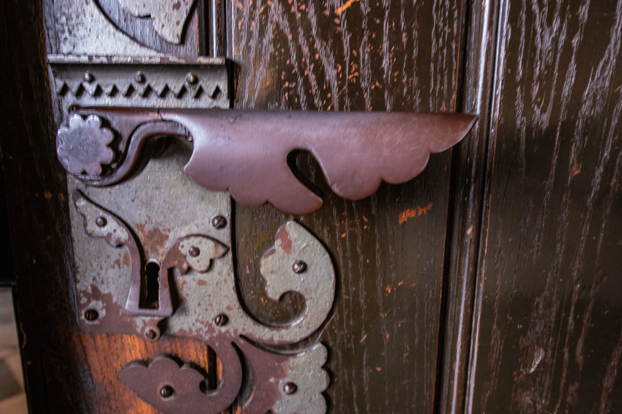 CLOSE-UP OF OLD DOOR