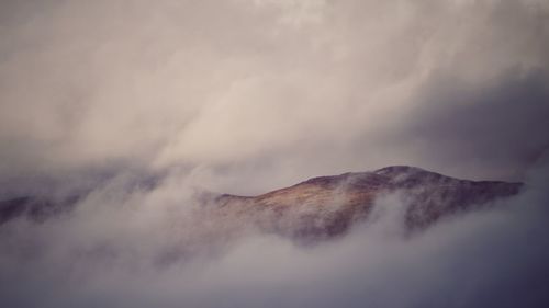 Low angle view of mountain against sky