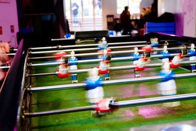 Blurred motion of foosball