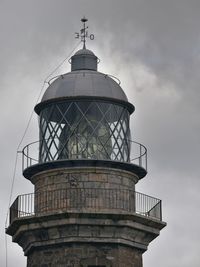 Low angle view of water tower against sky