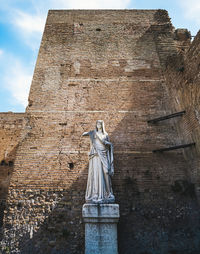 Low angle view of statue of statues