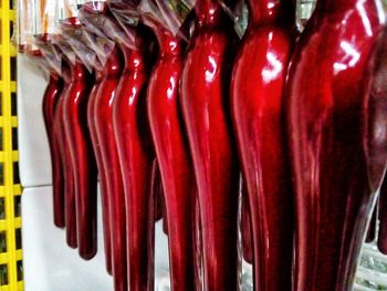 Close-up of red chili peppers for sale in market