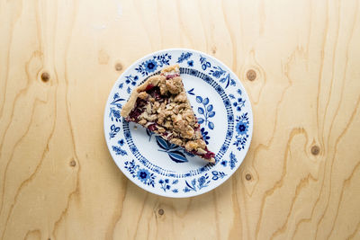 Directly above shot of breakfast served on table