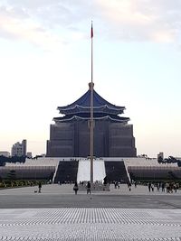 Group of people in front of building