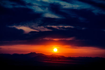 Scenic view of cloudy sky during sunset