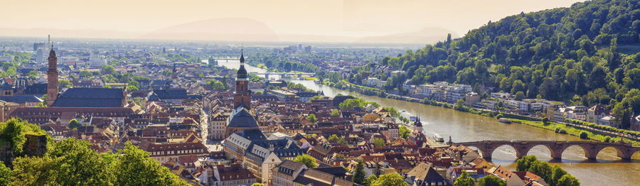 Aerial view of heidelberg city, germany