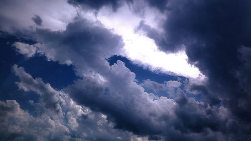 Low angle view of clouds in sky