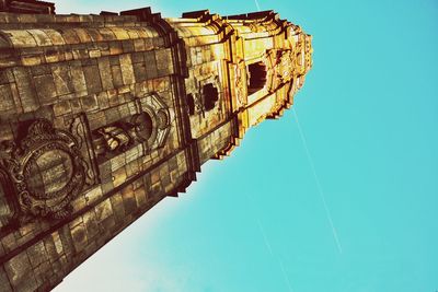 Low angle view of temple against clear sky