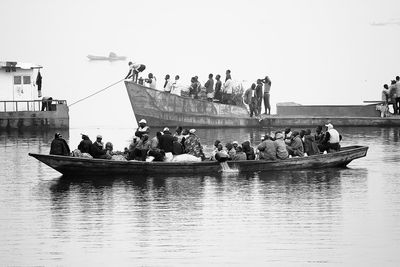 View of boats in water