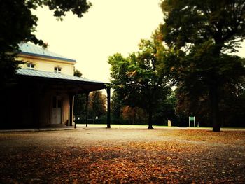 Built structure with trees in background