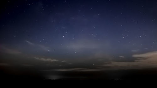 Low angle view of sky at night