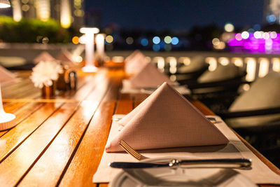 Close-up of paper boat