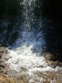 Waves splashing in water