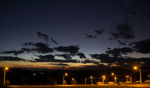 Scenic view of dramatic sky at night