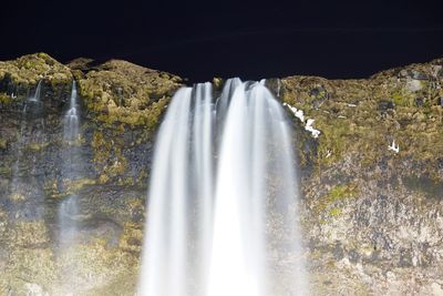 Scenic view of waterfall