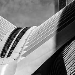 Low angle view of modern building against sky