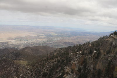High angle view of landscape against sky