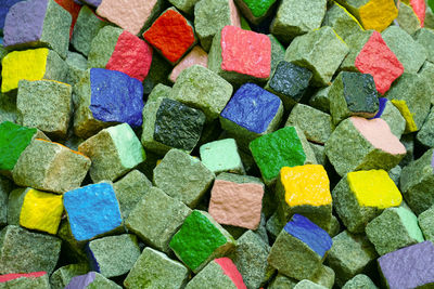 Full frame shot of multi colored stones