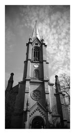 Low angle view of church against sky