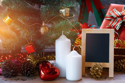 Christmas tree on table
