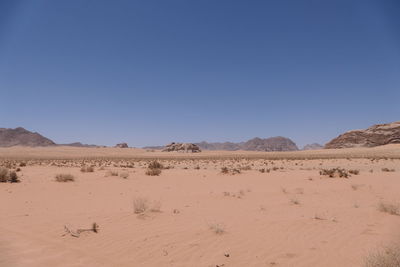 Scenic view of valley in wadi rum 