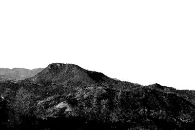 Scenic view of mountains against clear sky