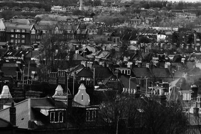 High angle view of townscape