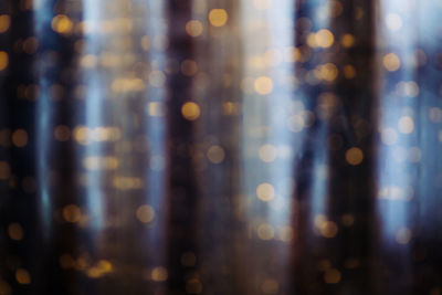 Defocused image of illuminated lights