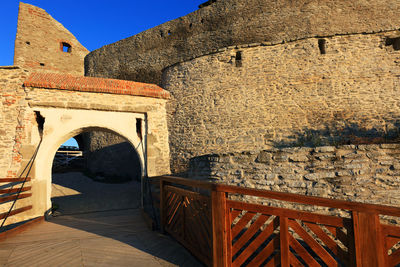 View of fort against building