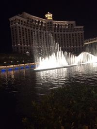 Illuminated city at night