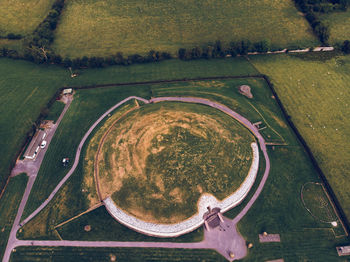 High angle view of agricultural field