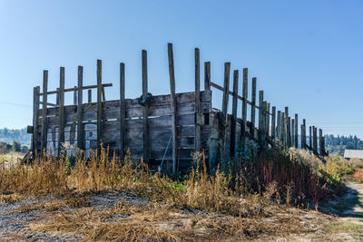 A derelict building skeleton in kent, washington.