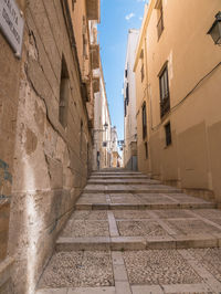 Narrow alley amidst buildings in town