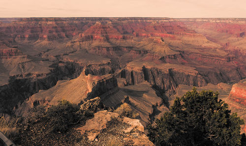 Aerial view of dramatic landscape