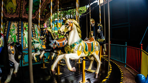 View of carousel in amusement park