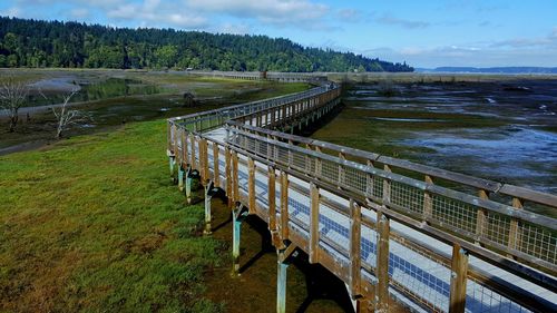 View of bridge over sea