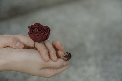 Close-up of hands