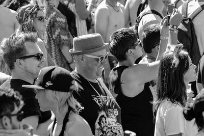 Close-up of crowd