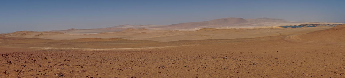 Scenic view of desert against sky