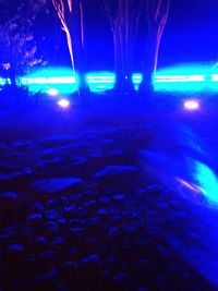 Illuminated lights in aquarium