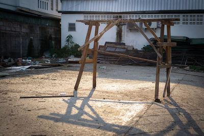 View of playground against buildings