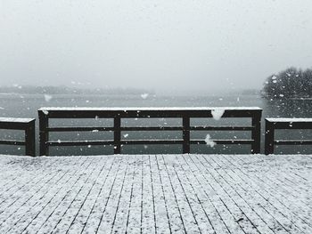 Scenic view of snow covered landscape against sky