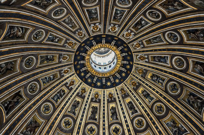 Low angle view of ornate ceiling