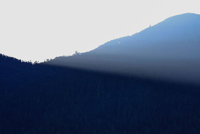 Scenic view of mountains against clear sky